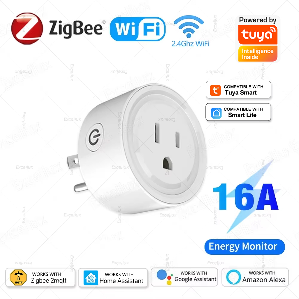 Home Improvement Outlet - Tuya WiFi o Zigbee presa intelligente