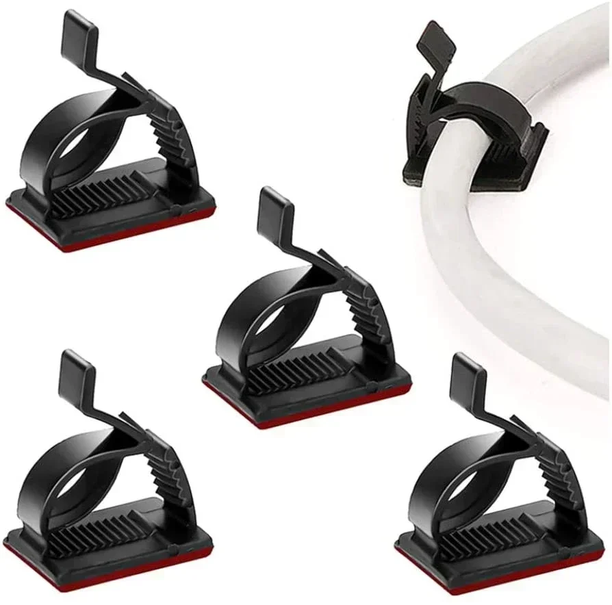 Cable Staple Clip - Organizzatore di cavi USB adesivo supporto