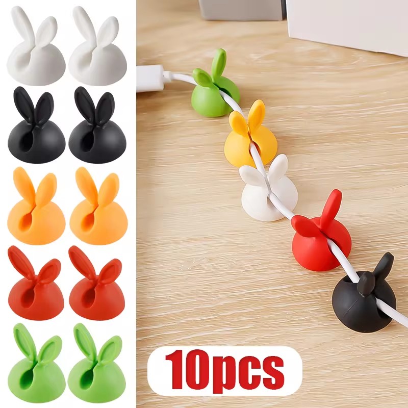 Cute Rabbit Ear Cable Manager  - Cable Staple Clip recensione e prezzo